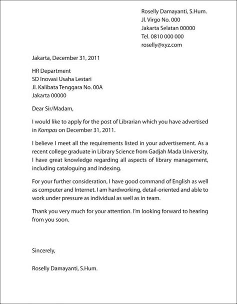 Contoh Surat Panggilan Kerja Bahasa Inggris Surat Lamaran Kerja