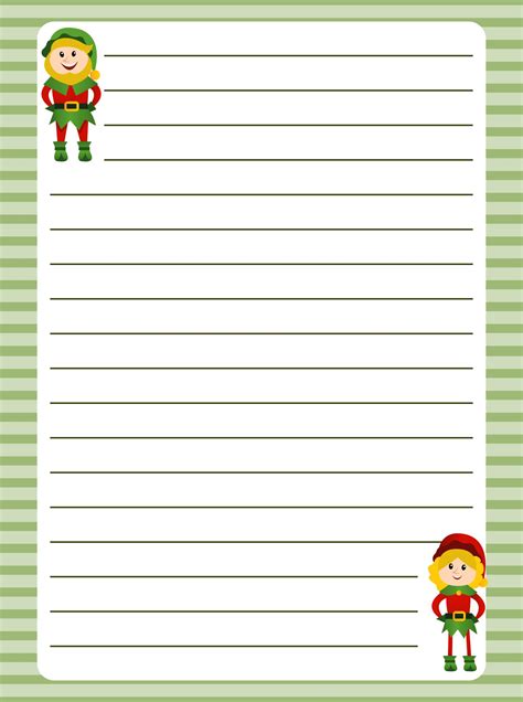5 Best Christmas Elf Writing Paper Printable