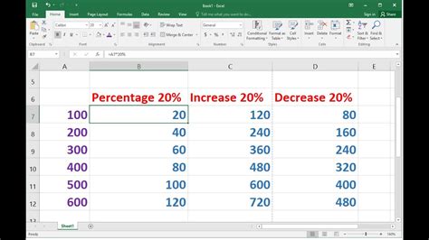 Shortcut Way To Calculate Percentage Increasedecrease In Ms Excel