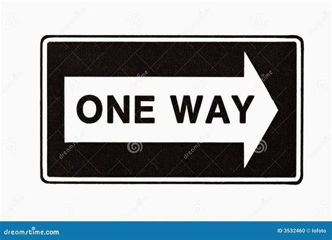 One Way Sign Stock Photo Image Of 070720c0073 Life 3532460