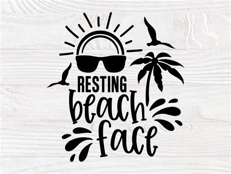 Resting Beach Face Svg Beach Summer Funny Svgs Design My XXX Hot Girl