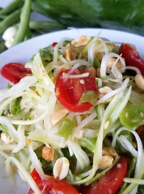 Healthier Green Papaya Salad Healthy Thai Recipes