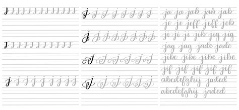 Brush Script J Practice Sheets | Lettering practice, Hand lettering practice, Lettering