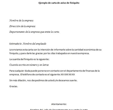 Carta De Preaviso De Despido Por Falta Grave Compartir Carta Free My