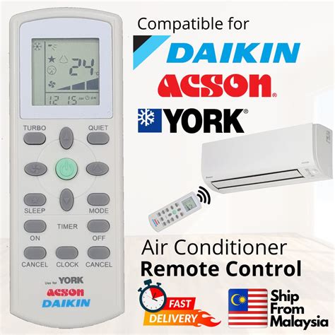 Daikin Remote York Acson Aircond Remote Control ECGS01 DGS01 Air Con