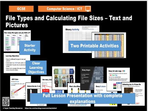 Binary Calculating File Sizes Text And Pictures Computer Science