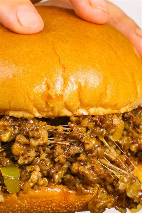 The peppers and onion are delicious with the melted cheese. Best Philly Cheese Steak Sloppy Joes (with Video) - TipBuzz