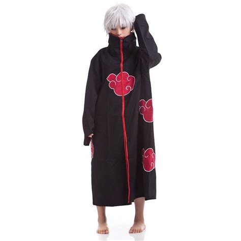Naruto Akatsuki Costume Cloak Robe Anime Cosplay Uchiha Sasuke Itachi