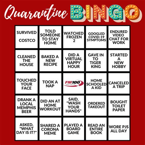 Can You Get A Quarantine Bingo Fm 100 Memphis