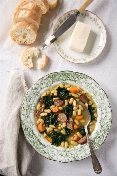 Place the beans in a deep pot or dutch oven with the water, salt pork (substitute bacon if you like), and rosemary stalks. Kale & Great Northern Bean Soup | Gobo Root | Recipes ...