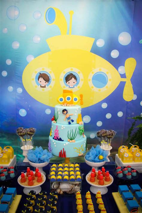 Add to favorites 12 seashells assorted chocolate covered oreo cookie candy party favors wedding bridal shower birthday sand dollar rosebudchocolates 5 out of 5 stars. Kara's Party Ideas Yellow Submarine Ocean Birthday Party ...
