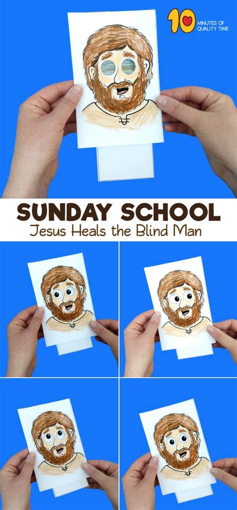Jesus Heals The Blind Man Craft Bible School Crafts Sunday School