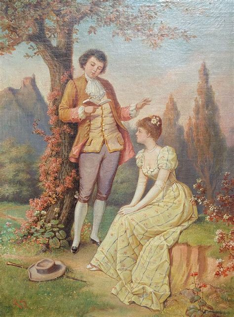 Unknown Lovers Early 19th Century Oil On Canvas 375x275 Cm For