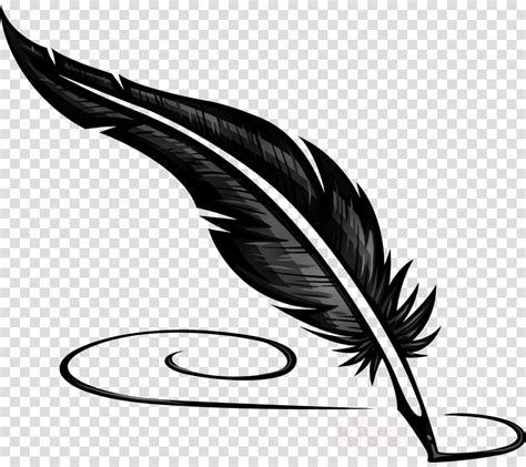 Book Illustration Clipart Writing Pen Feather