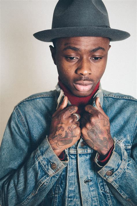 Young Tattooed Black Man Modelling By Stocksy Contributor Kkgas