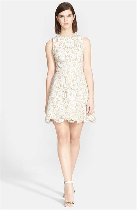 Alice Olivia Leann Lace Fit And Flare Dress Nordstrom