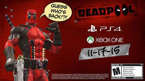 Deadpool Video Game To Be Re Released On Ps4 And Xbox One On November 17