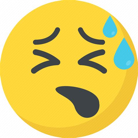 Emoji Emoticon Exhausted Tired Emoji Tired Face Icon Download On