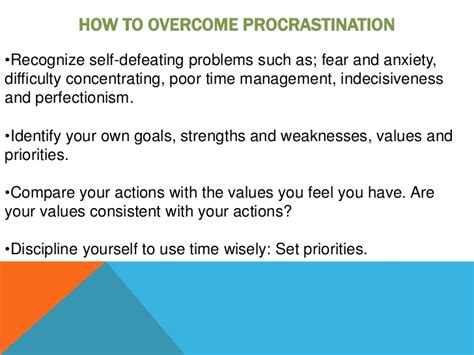 Conquer procrastination, time wasters and laziness. Procrastination