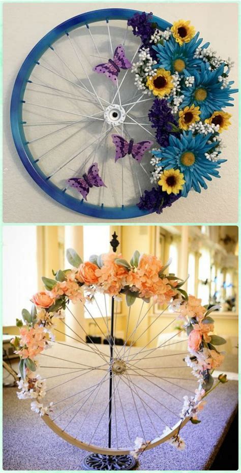 Diy Bicycle Wheel Wreath Diy Ways To Recycle Bike Rims Recycled Items