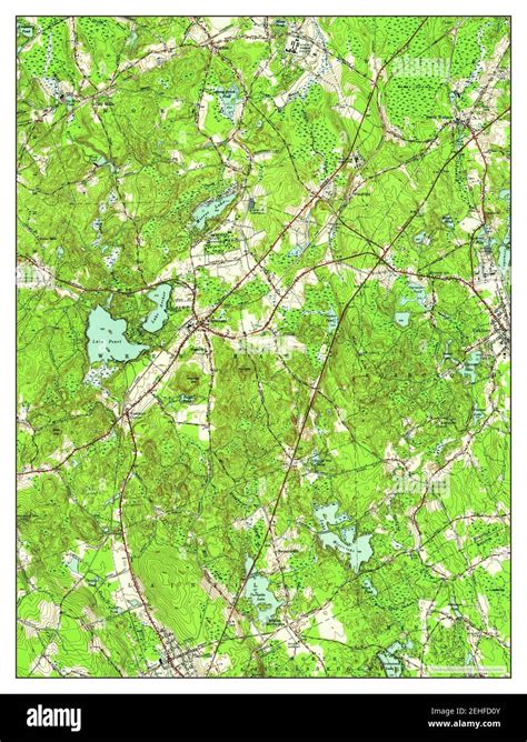 Wrentham Massachusetts Map 1945 124000 United States Of America By