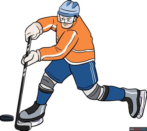 How To Draw A Hockey Player Really Easy Drawing Tutorial