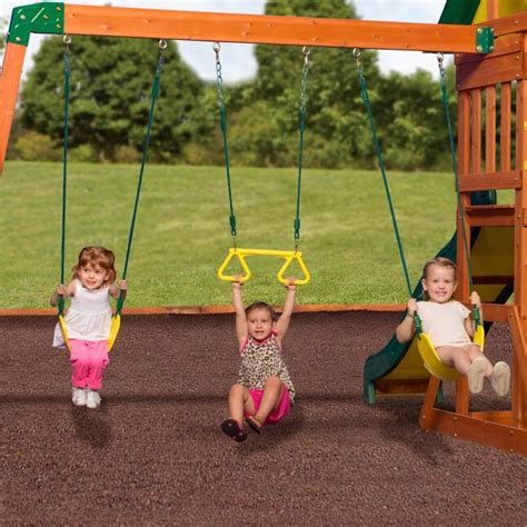 Backyard Discovery Prestige Residential Wood Playset With Slide At