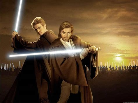 Anakin and Obi-wan - obi-wan kenobi and Anakin skywalker Wallpaper