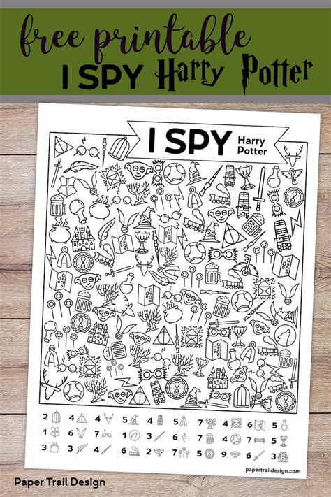 printable harry potter  spy game paper trail design