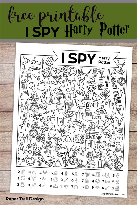 Eingangs sind buchstaben grundlegende kommunikationsmittel. Free Printable Harry Potter I Spy Game | Paper Trail Design