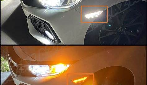 For 16-20 Honda Civic 10th Gen Switchback LED Side Marker Turn Signal