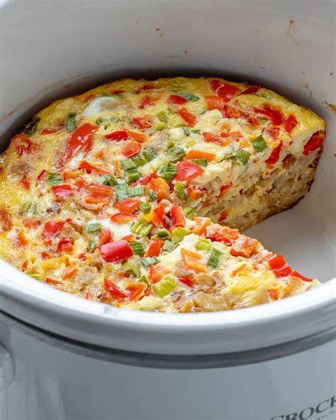 Crockpot Egg Casserole For Clean Eating On A Budget Recipe Clean Food Crush Slow Cooker