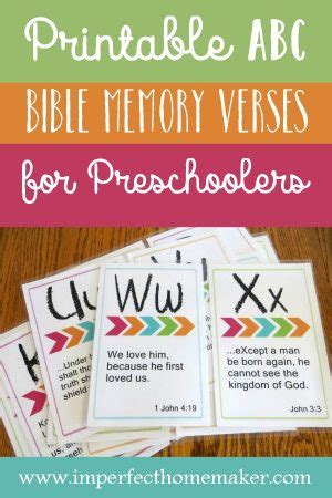 Nasb new american standard bible. Printable ABC Memory Verses for Preschoolers