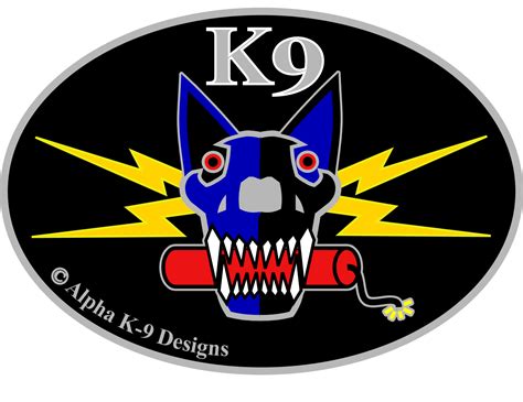 Explosives Detection K 9 Skull Decal · Alpha K 9 Designs Llc · Online