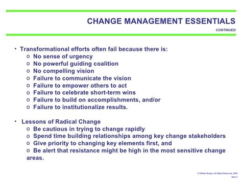Essential Change Management Concepts