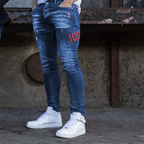 heren skinny jeans icon2 blue red streetfashion 86