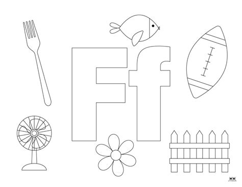 Letter F Coloring Pages - 15 FREE Pages | Printabulls