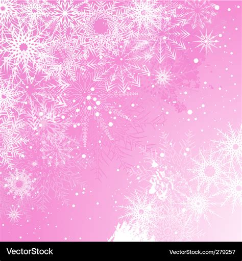Pink Snowflake Background Royalty Free Vector Image