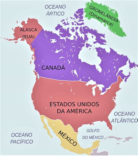 Mapa Da America Do Norte Para Imprimir