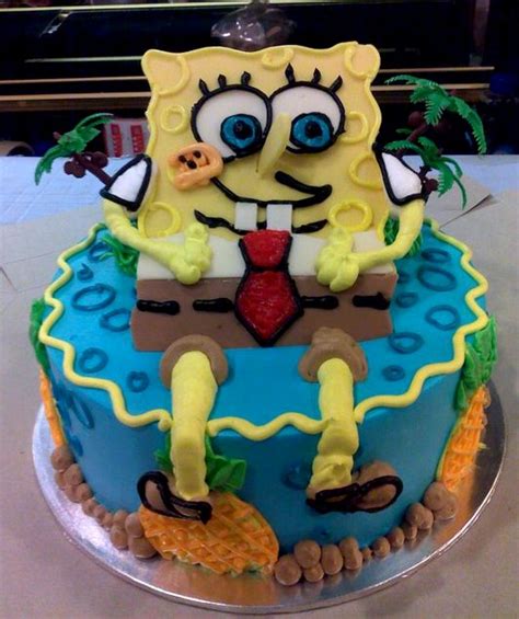 Vanilla Pastry Spongebob Squarepants 3d Birthday Cake