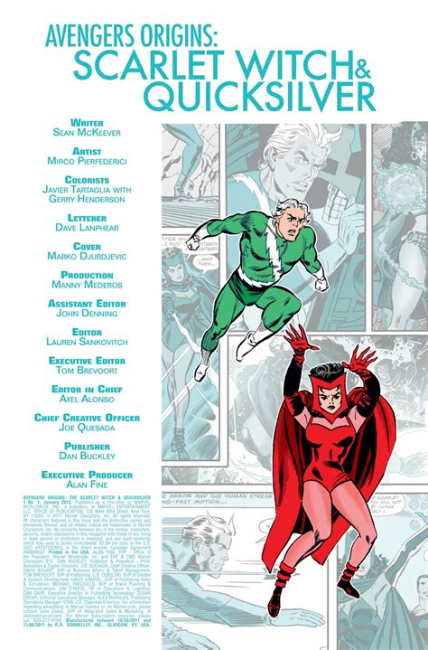 Read Online Avengers Origins The Scarlet Witch And Quicksilver Comic