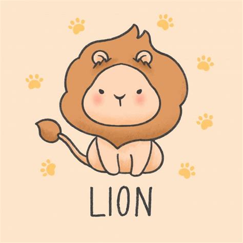 Lion Cartoon Drawing Cartoon Lion Doodle Drawings Easy Drawings