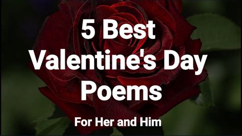 Poems 5 Best Valentines Day Poems For Her And Him Youtube