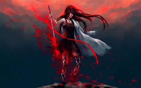 2560x1600 Anime Girl Katana Warrior With Sword 2560x1600 Resolution Hd