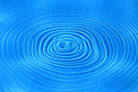 Blue Clear Water Round Ripples Center Background Stock Photo Download