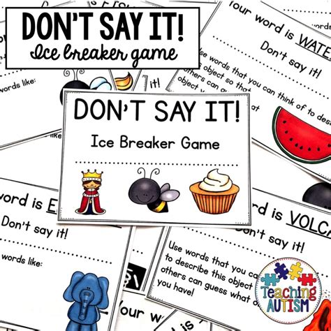 Ice Breaker Game For Back To School Teaching Autism