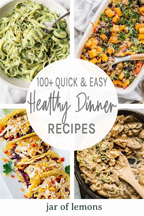 100 Quick Healthy Dinner Ideas 30 Minutes Or Less Recipe Quick