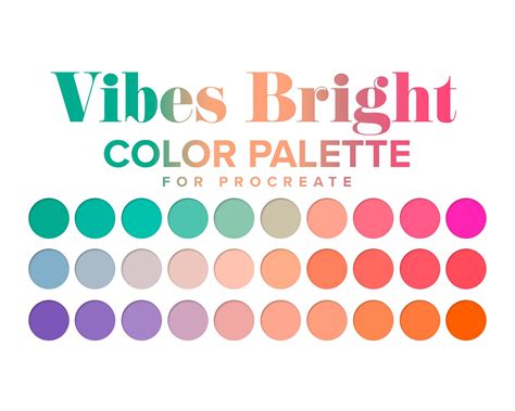 The Color Palette For Vibes Bright