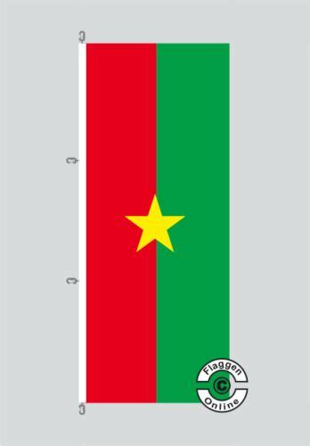 Burkina Faso Fahne Hochformat Flagge Staaten International Flaggen