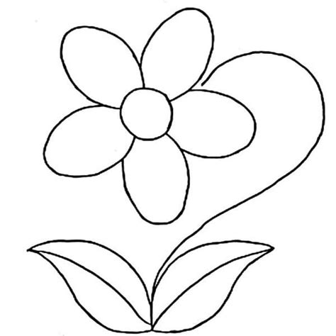 Resultado De Imagen De Dibujos Para Colorear De Flores Molde Flor